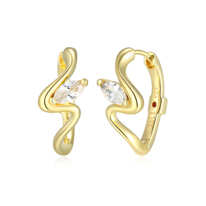 LE0281 - Marquise Flow Hoop Earrings | Paris 1901