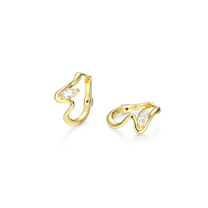 LE0281 - Marquise Flow Hoop Earrings | Paris 1901