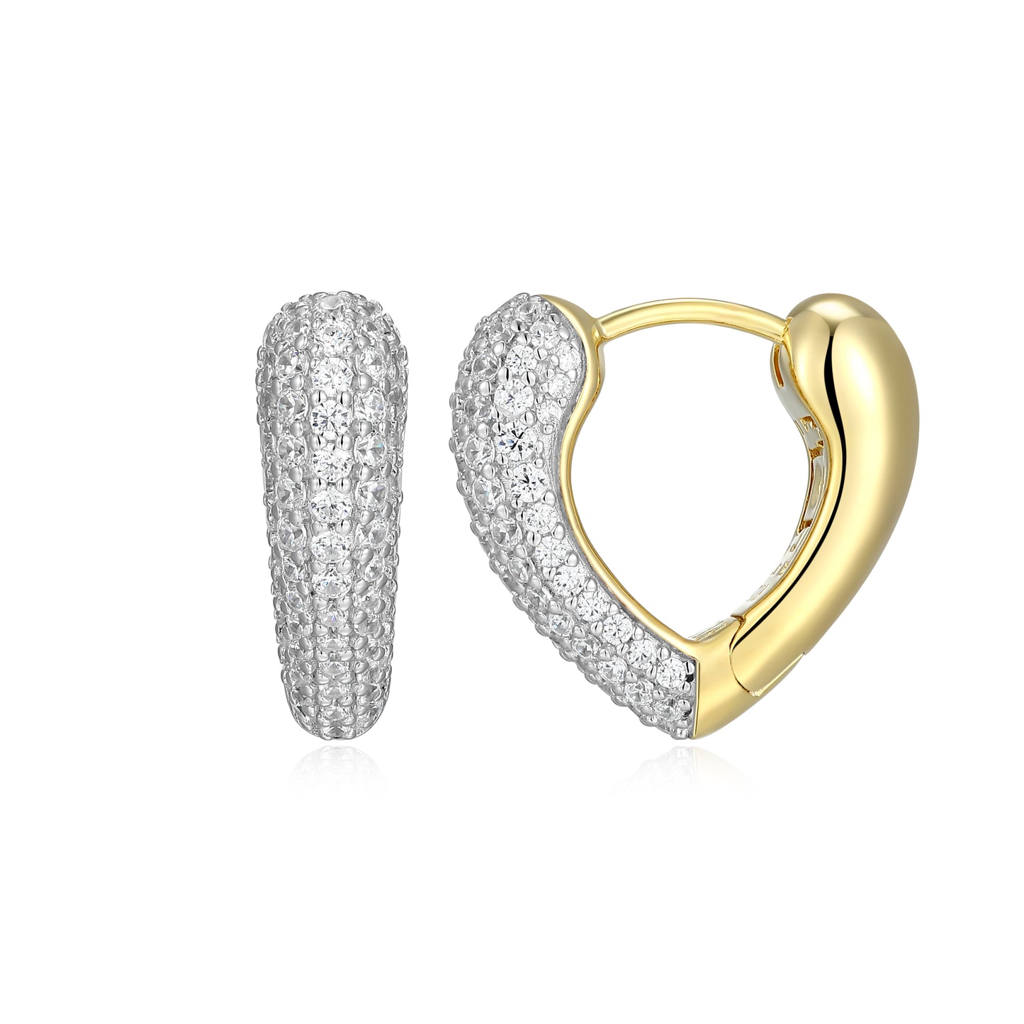 LE0287 - Amour Intertwined Heart Reversible Earrings | elle