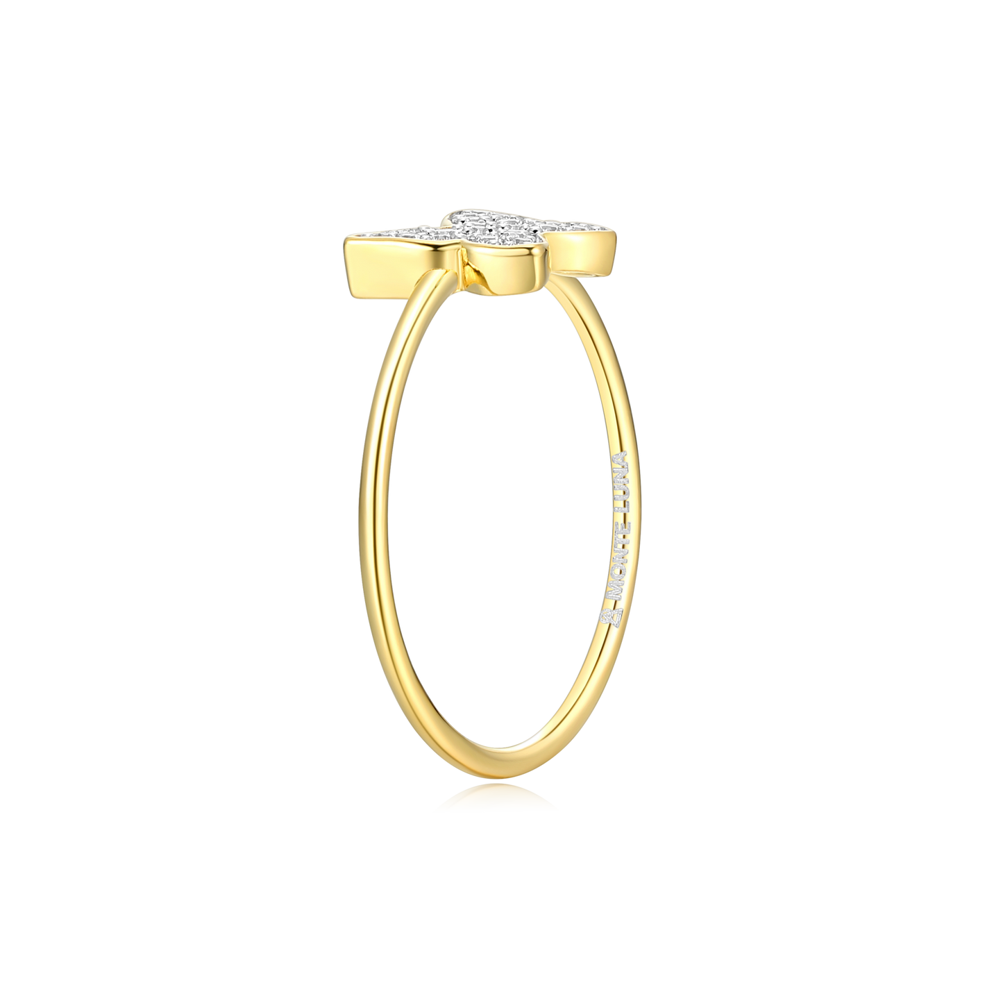 Butterfly Statement Ring in 14K Yellow Gold-Plated Sterling Silver | M by Monte Luna