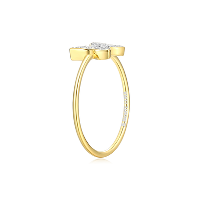 Butterfly Statement Ring in 14K Yellow Gold-Plated Sterling Silver | M by Monte Luna