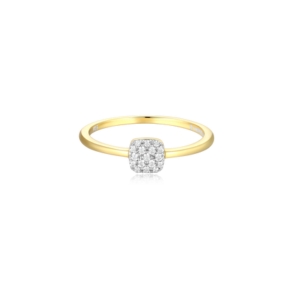 Cushion Stackable Ring in 14K Yellow Gold-Plated Sterling Silver | M by Monte Luna