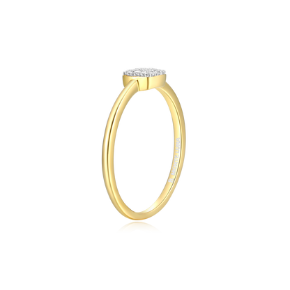 Cushion Stackable Ring in 14K Yellow Gold-Plated Sterling Silver | M by Monte Luna