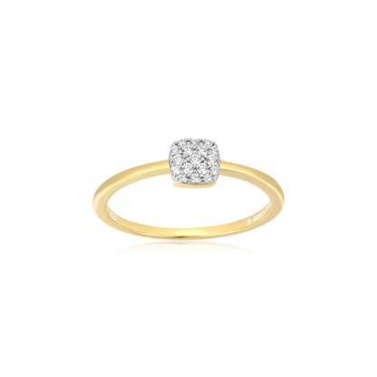 Cushion Stackable Ring in 14K Yellow Gold-Plated Sterling Silver | M by Monte Luna