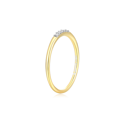 Lab-Created Diamond Line Stackable Ring in 14K Yellow Gold-Plated Sterling Silver | M by Monte Luna