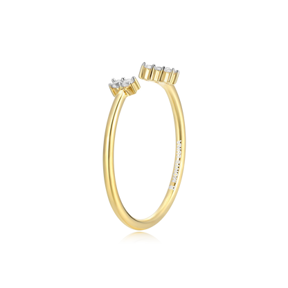 Wide Parallel Open Ring in 14K Yellow Gold-Plated Sterling Silver | M by Monte Luna