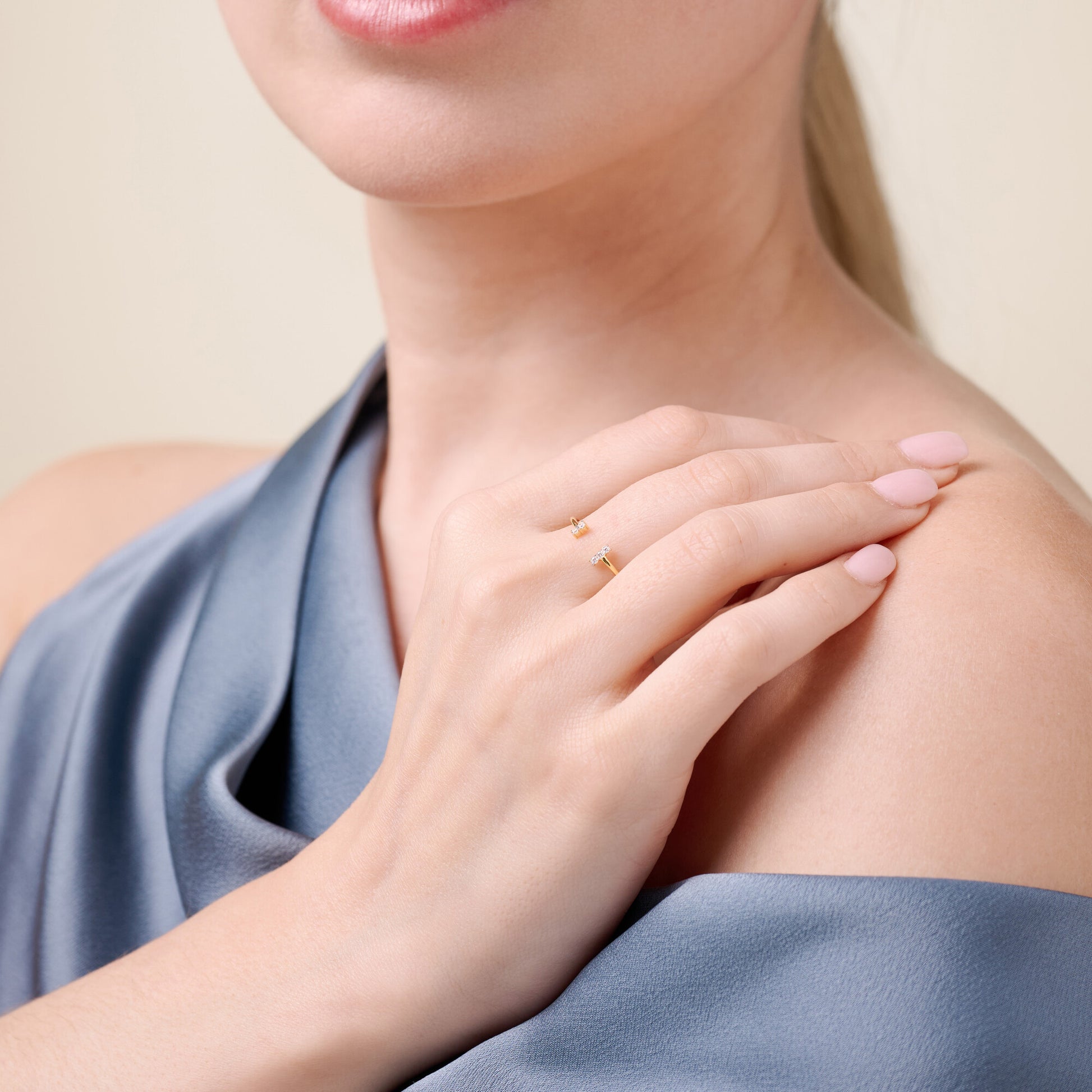 Wide Parallel Open Ring in 14K Yellow Gold-Plated Sterling Silver | M by Monte Luna