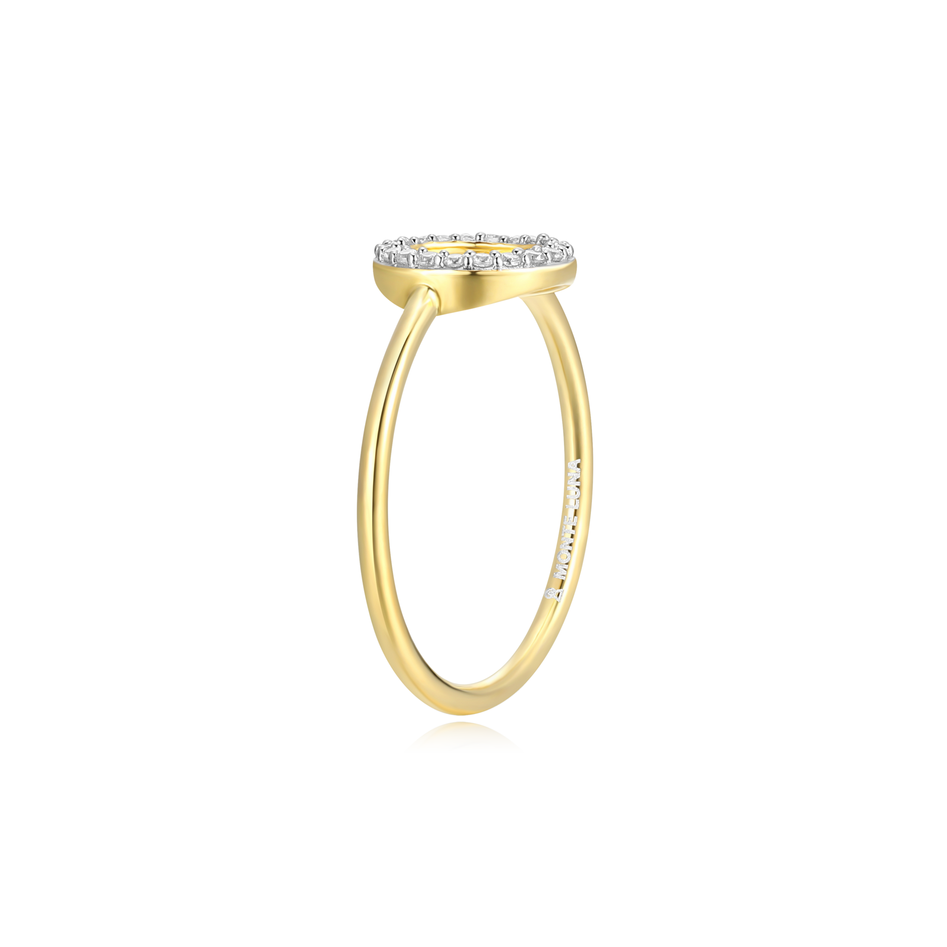 Open Circle Stackable Ring in 14K Yellow Gold-Plated Sterling Silver | M by Monte Luna