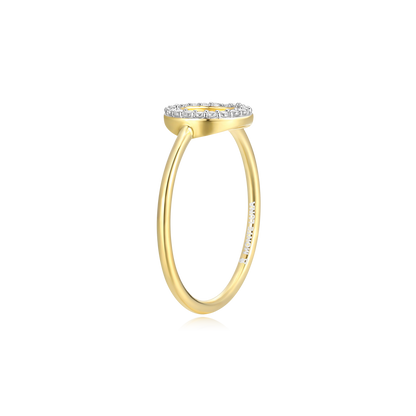 Open Circle Stackable Ring in 14K Yellow Gold-Plated Sterling Silver | M by Monte Luna