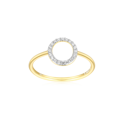 Open Circle Stackable Ring in 14K Yellow Gold-Plated Sterling Silver | M by Monte Luna