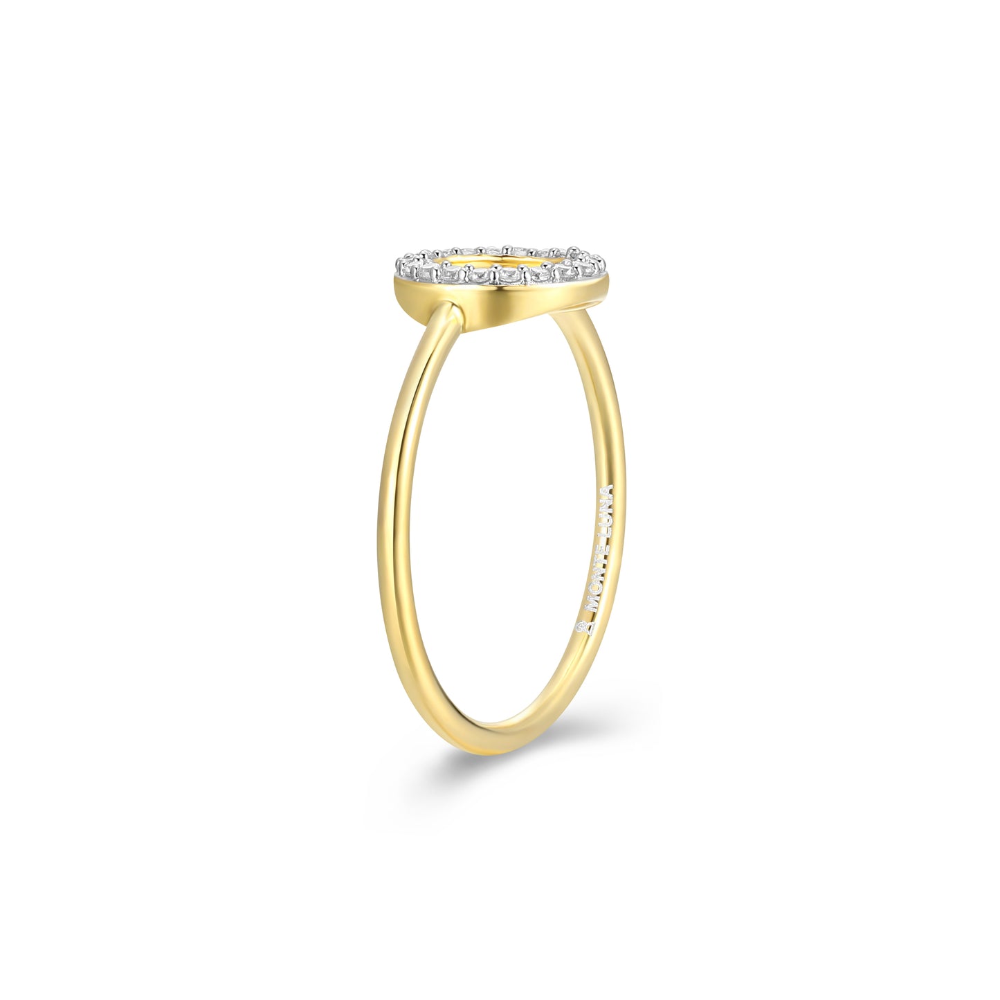 BR0078Y - Open Circle Stackable Ring in 14K Yellow Gold-Plated Sterling Silver | m by monte luna