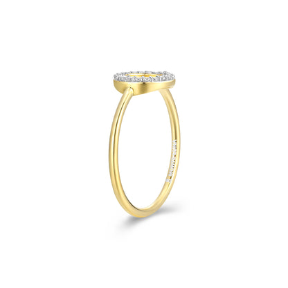 BR0078Y - Open Circle Stackable Ring in 14K Yellow Gold-Plated Sterling Silver | m by monte luna