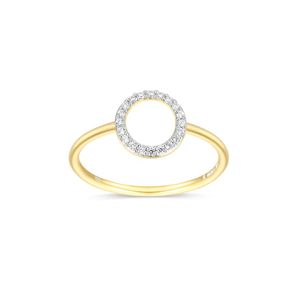 BR0078Y - Open Circle Stackable Ring in 14K Yellow Gold-Plated Sterling Silver | m by monte luna