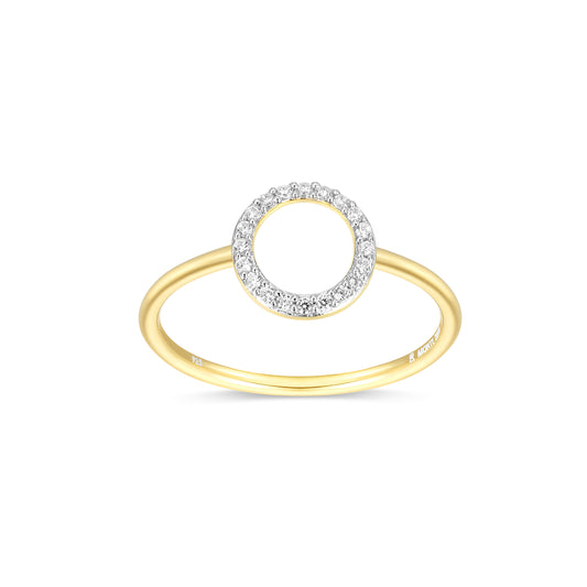 BR0078Y - Open Circle Stackable Ring in 14K Yellow Gold-Plated Sterling Silver | m by monte luna