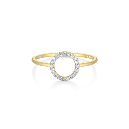 BR0078Y - Open Circle Stackable Ring in 14K Yellow Gold-Plated Sterling Silver | m by monte luna