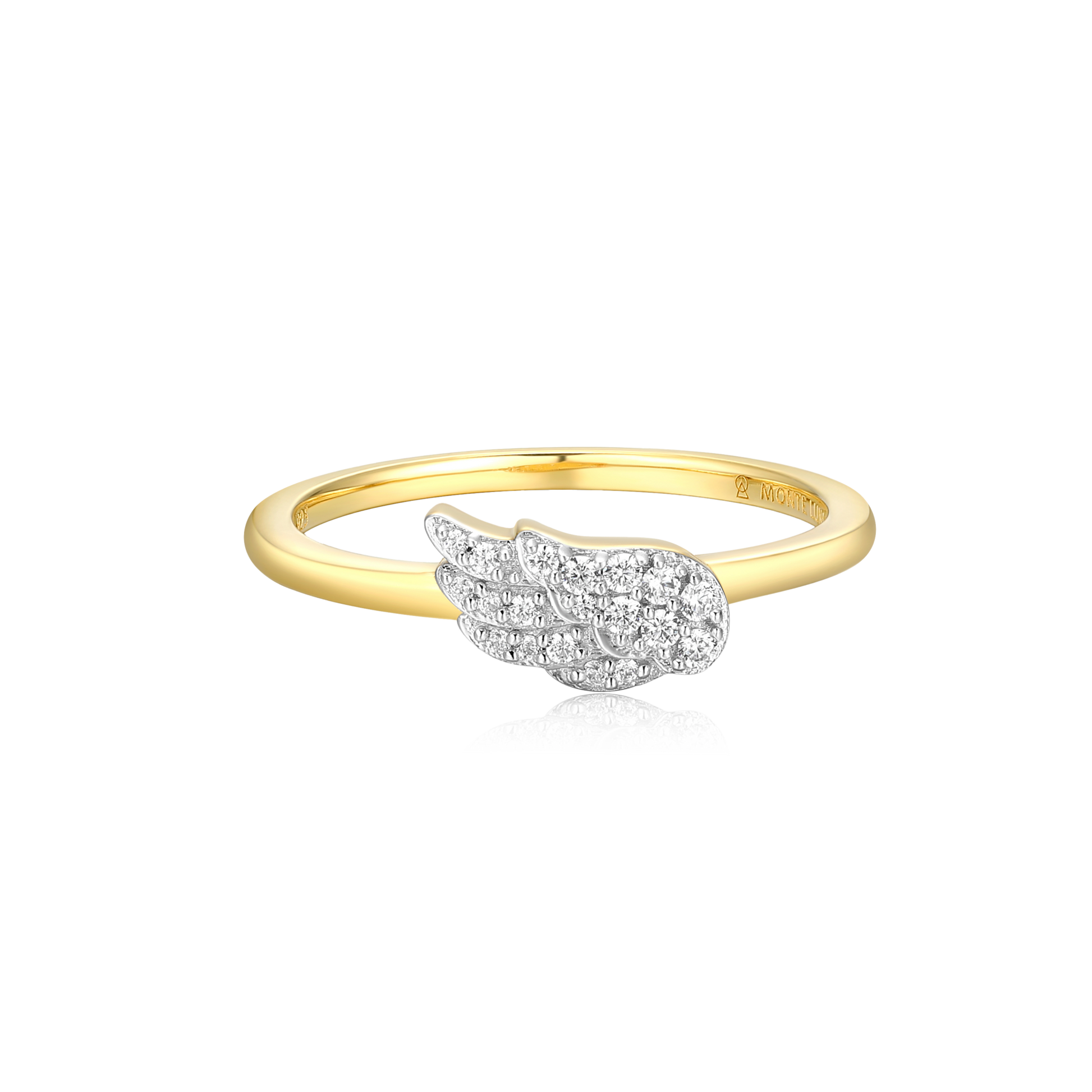 Wing Statement Ring in 14K Yellow Gold-Plated Sterling Silver | M by Monte Luna