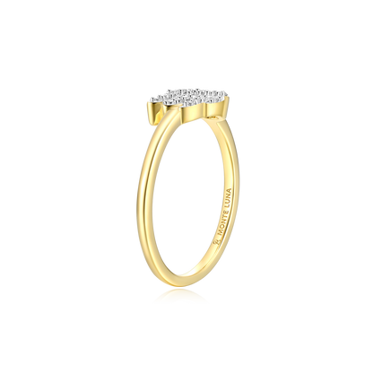 Wing Statement Ring in 14K Yellow Gold-Plated Sterling Silver | M by Monte Luna