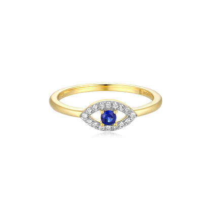 Evil Eye Statement Ring in 14K Yellow Gold-Plated Sterling Silver | M by Monte Luna