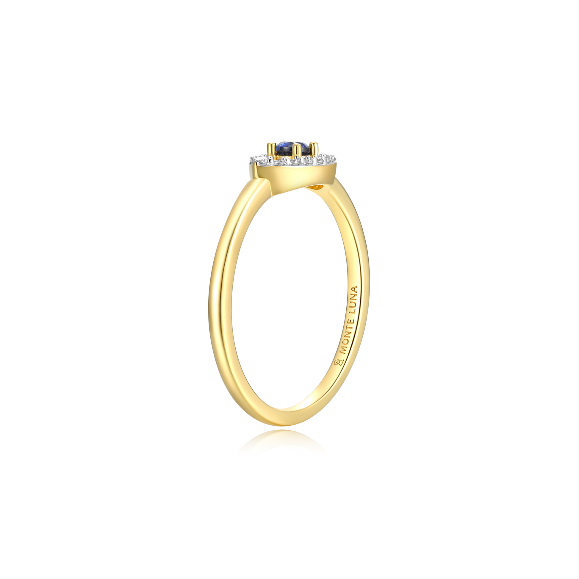 Evil Eye Statement Ring in 14K Yellow Gold-Plated Sterling Silver | M by Monte Luna