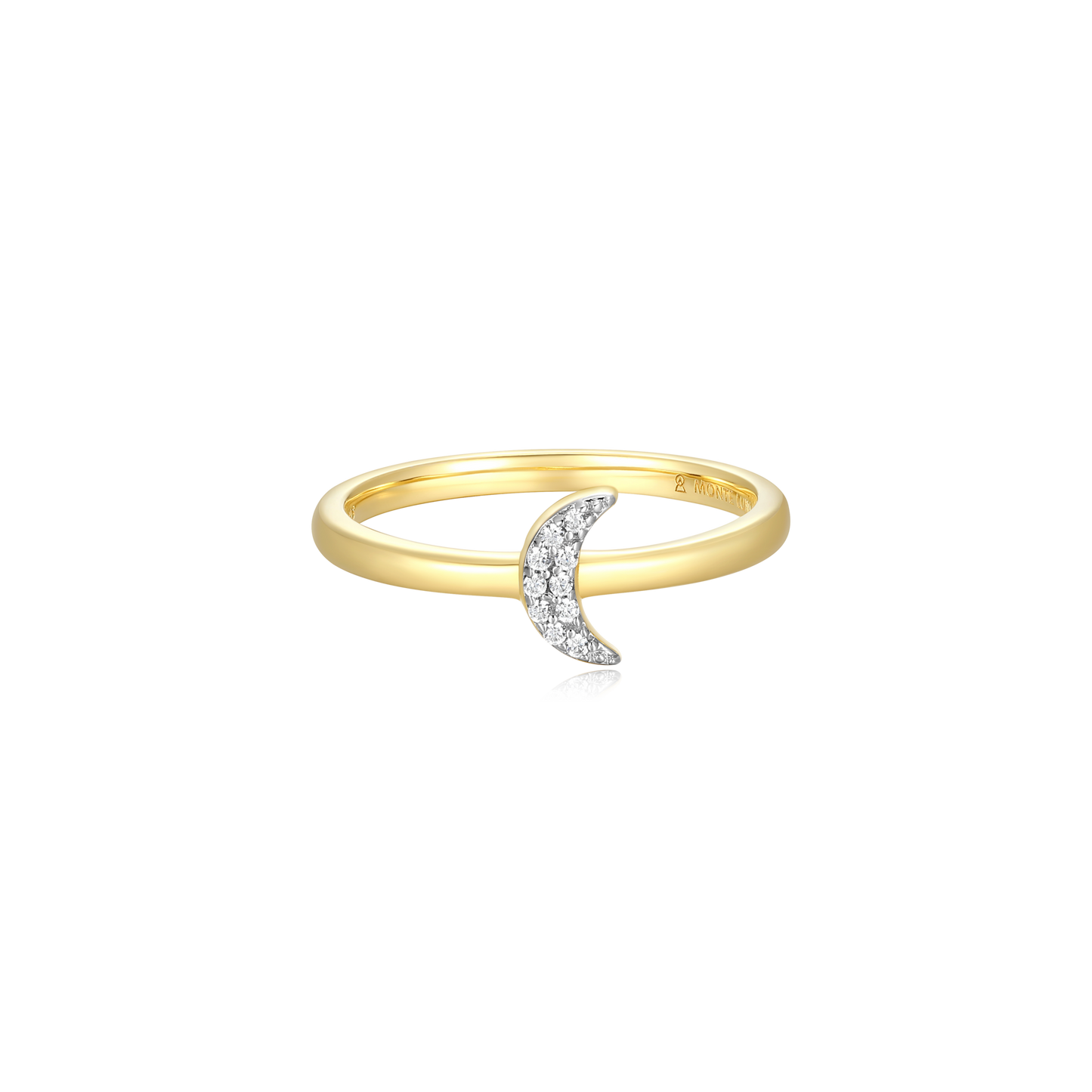 Crescent Statement Ring in 14K Yellow Gold-Plated Sterling Silver | M by Monte Luna