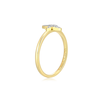 North Star Statement Ring in 14K Yellow Gold-Plated Sterling Silver | M by Monte Luna