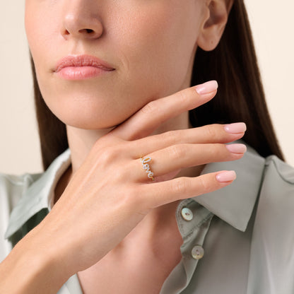 Love Statement Ring in 14K Yellow Gold-Plated Sterling Silver | M by Monte Luna