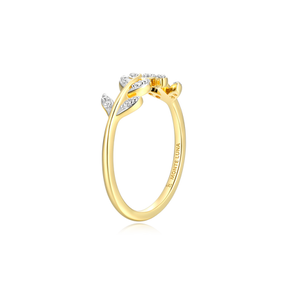 Branch Statement Ring in 14K Yellow Gold-Plated Sterling Silver | M by Monte Luna