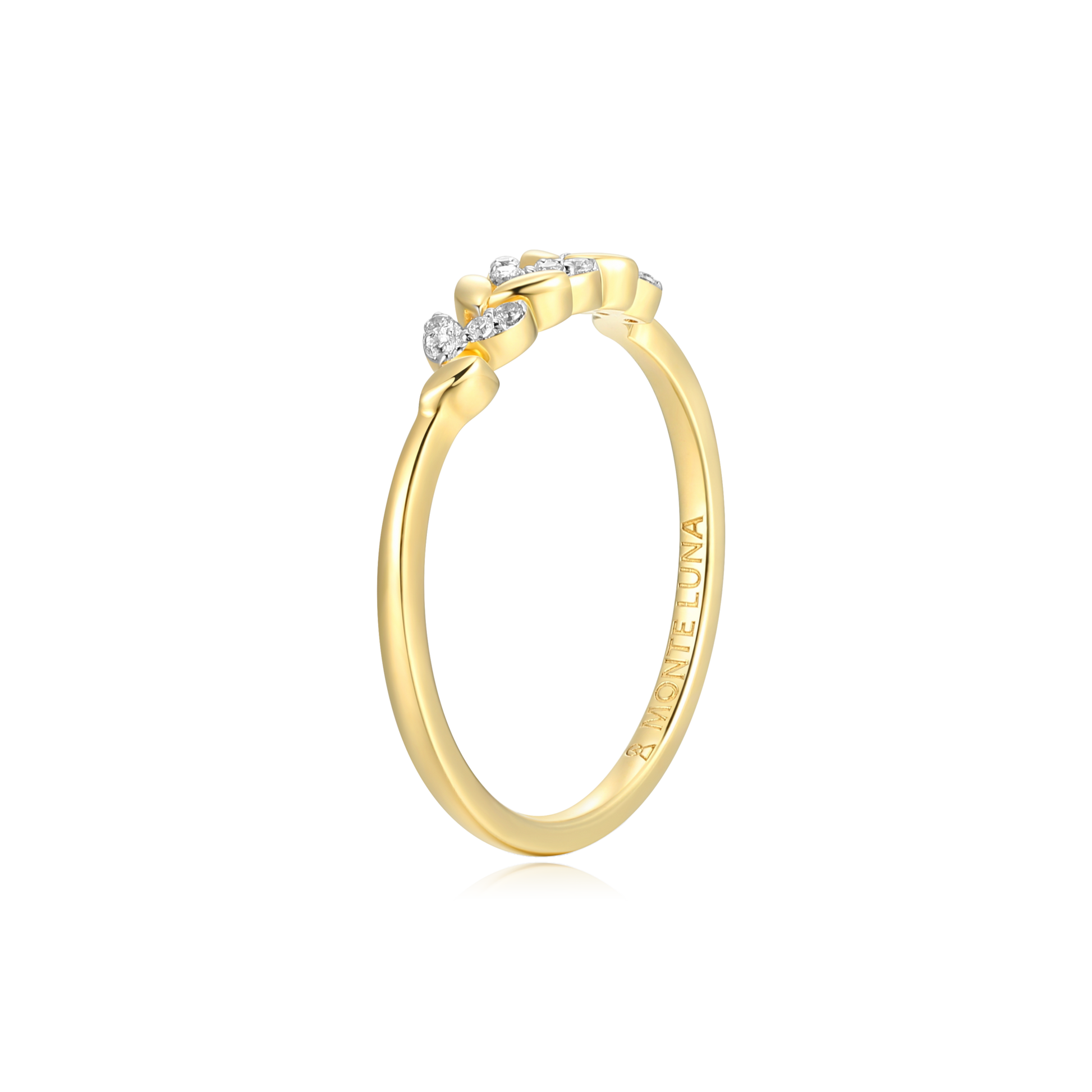 Laurel Statement Ring in 14K Yellow Gold-Plated Sterling Silver | M by Monte Luna