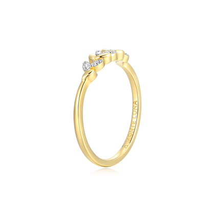 Laurel Statement Ring in 14K Yellow Gold-Plated Sterling Silver | M by Monte Luna