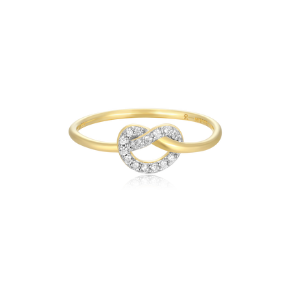 Knot Statement Ring in 14K Yellow Gold-Plated Sterling Silver | M by Monte Luna