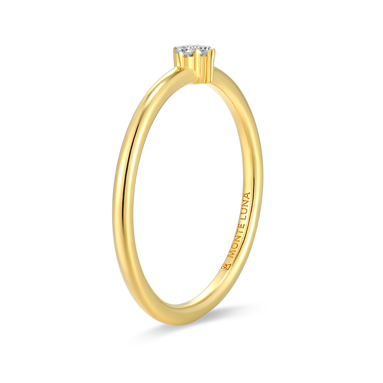Four Cluster Lab-Created Diamond Ring in 14K Gold & Rhodium-Plated Sterling Silver | M by Monte Luna