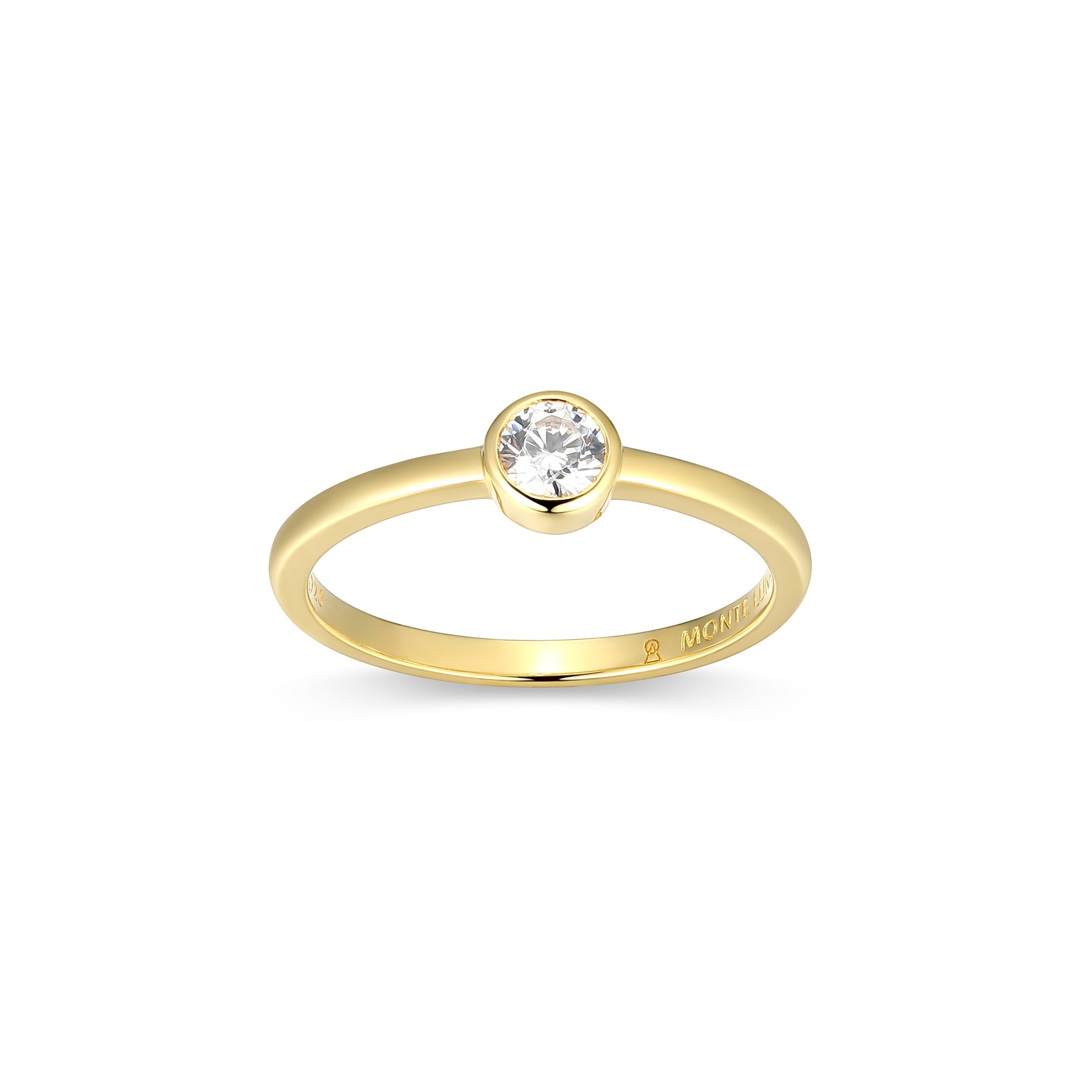 MR0158Y6 - Bezel Promise Ring | Monte Luna