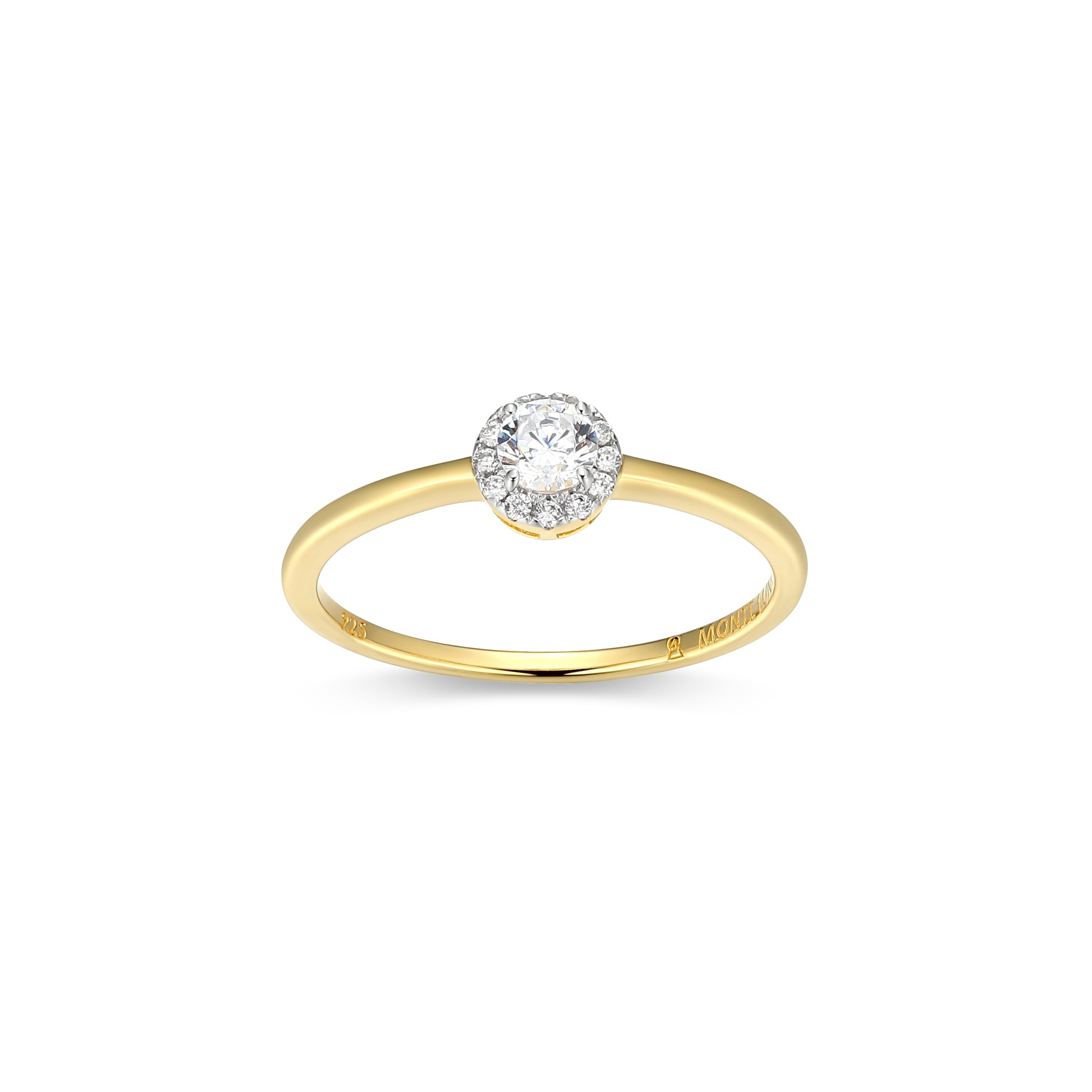 MR0157Y6 - Halo Promise Ring | Monte Luna