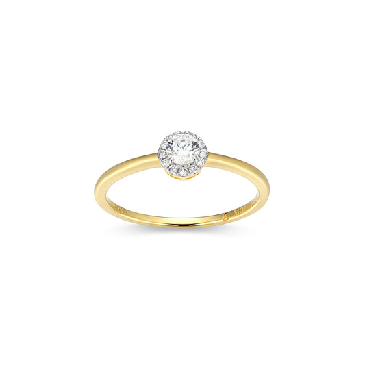 MR0157Y6 - Halo Promise Ring | Monte Luna
