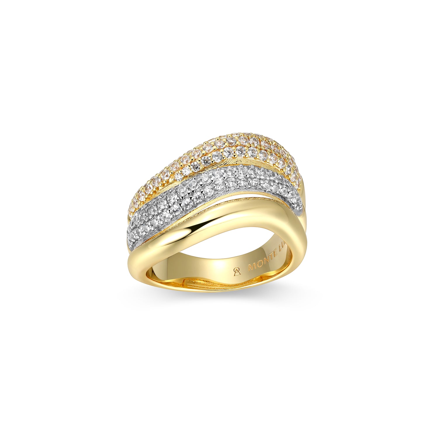 MR01386 - Adorn Sculpted Two-Tone Ring | Monte Luna