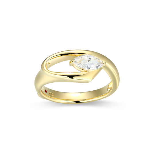 LR02776 - Marquise Ribbon Ring | Paris 1901