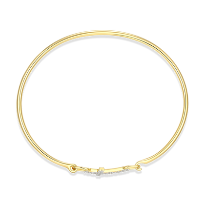 Cross Lab-Created Diamond Flex Bangle in 14K Yellow Gold-Plated Sterling Silver | M by Monte Luna
