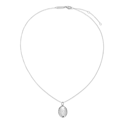 Scattered Medallion Lab-Created Diamond Pendant Necklace in Rhodium-Plated Sterling Silver | M by Monte Luna