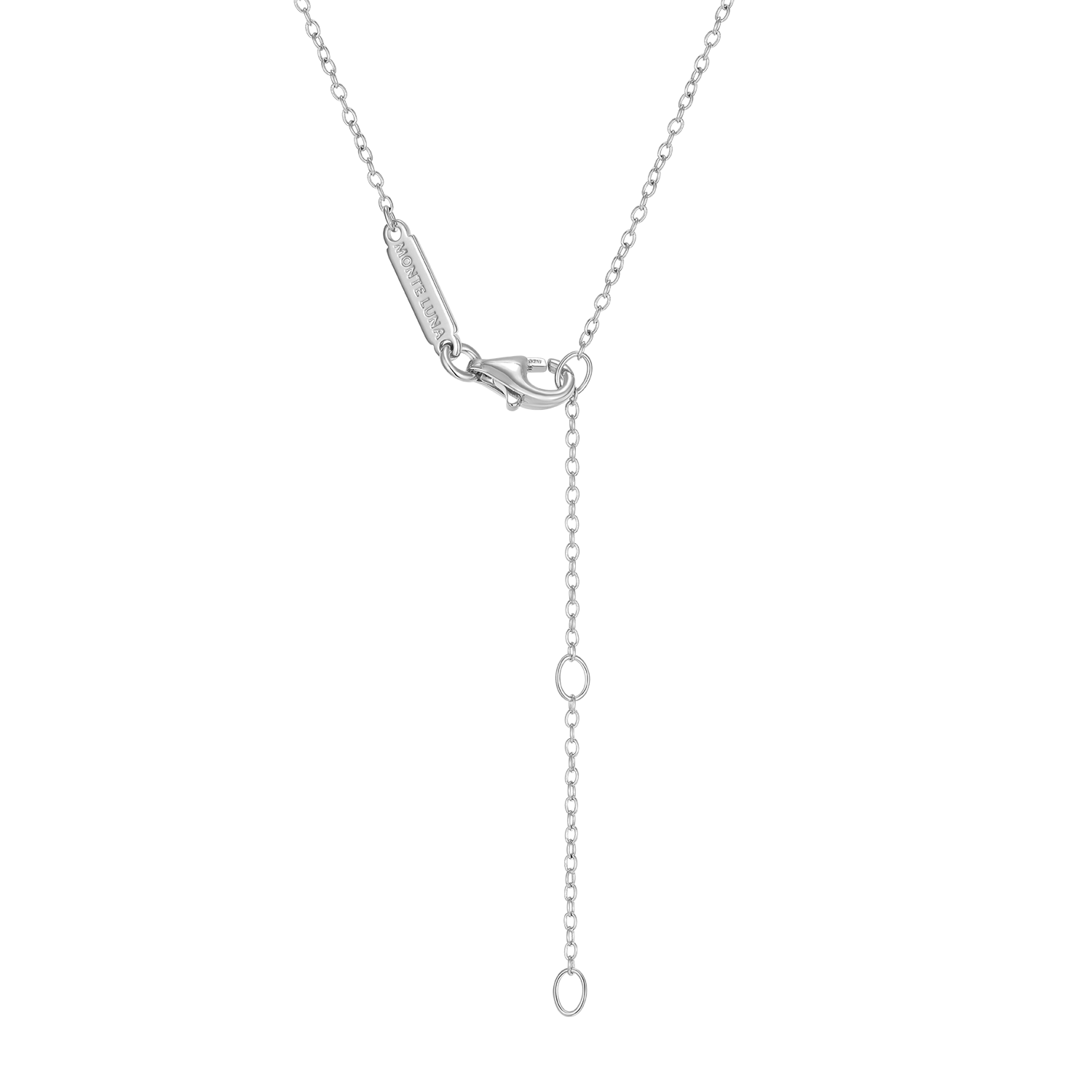 Cross Tag Lab-Created Diamond Pendant Necklace in Rhodium-Plated Sterling Silver | M by Monte Luna