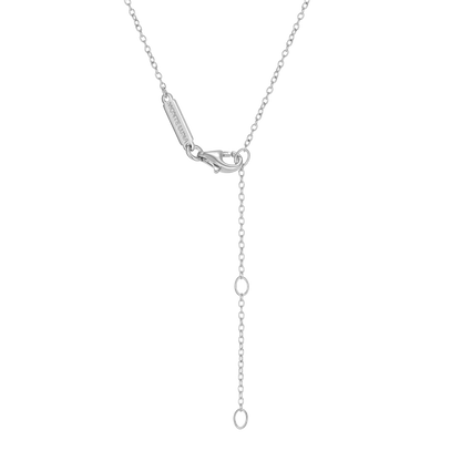 Cross Tag Lab-Created Diamond Pendant Necklace in Rhodium-Plated Sterling Silver | M by Monte Luna