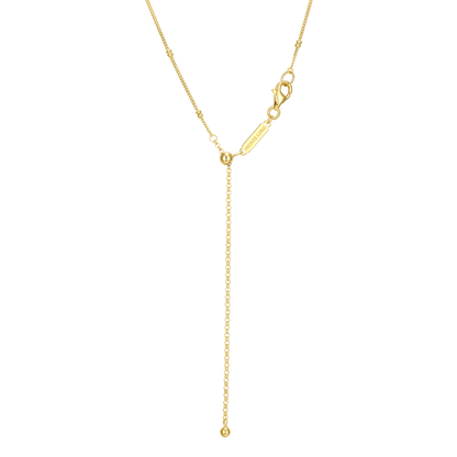 Trio Bezel-Set Lab-Created Diamond Beaded Bolo Necklace in 14K Yellow Gold-Plated Sterling Silver | M by Monte Luna
