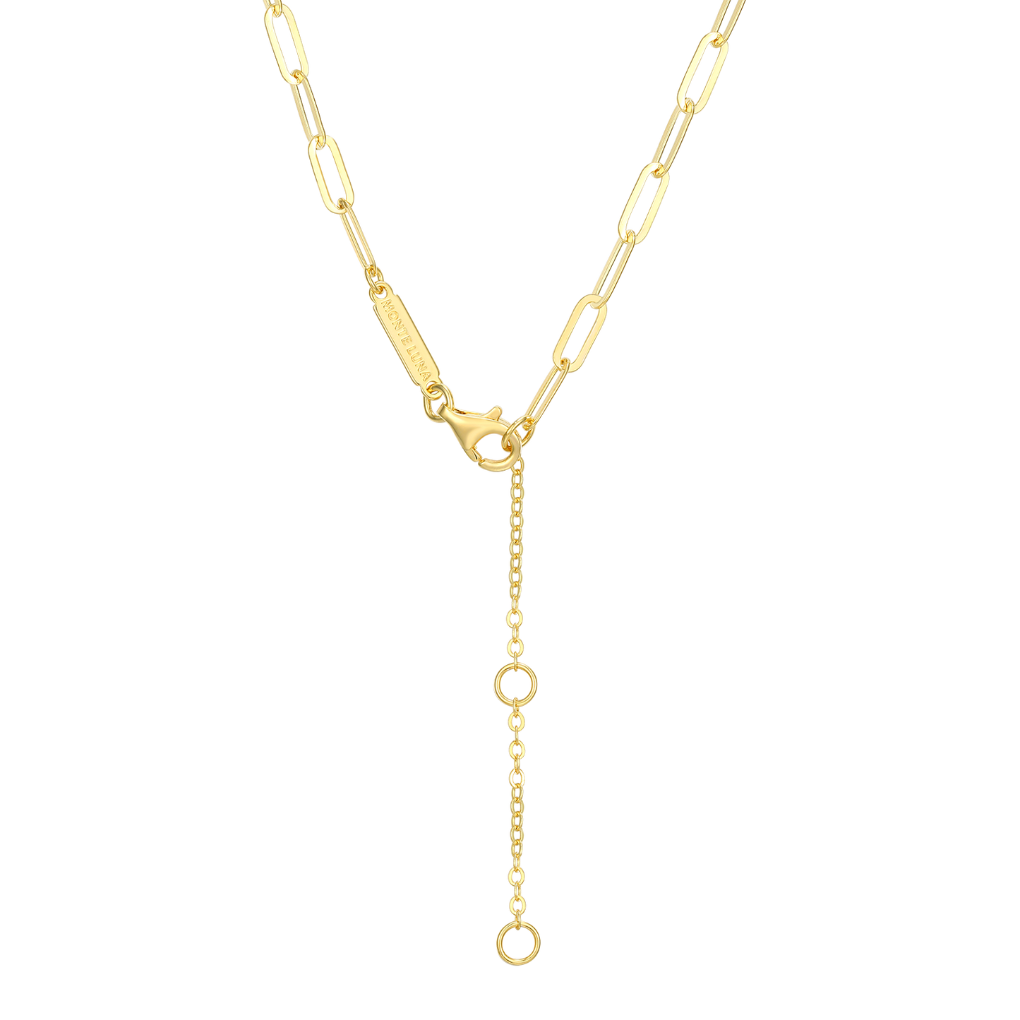 Lab-Created Diamond Toggle-Look Paperclip Necklace in 14K Yellow Gold-Plated Sterling Silver | M by Monte Luna