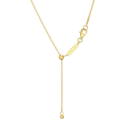 Twin Paperclip Pendant Lab-Created Diamond Bolo Necklace in 14K Yellow Gold-Plated Sterling Silver | M by Monte Luna