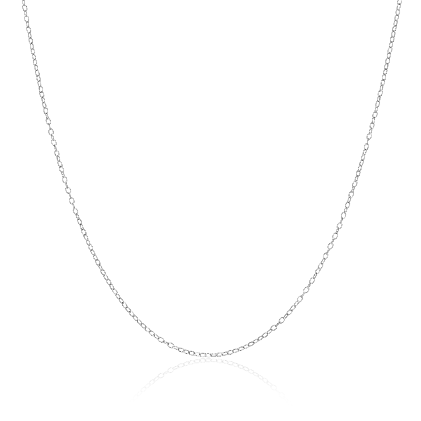 14+2" Cable Chain in Rhodium-Plated Sterling Silver | M by Monte Luna