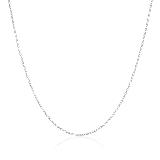 14+2" Cable Chain in Rhodium-Plated Sterling Silver | M by Monte Luna