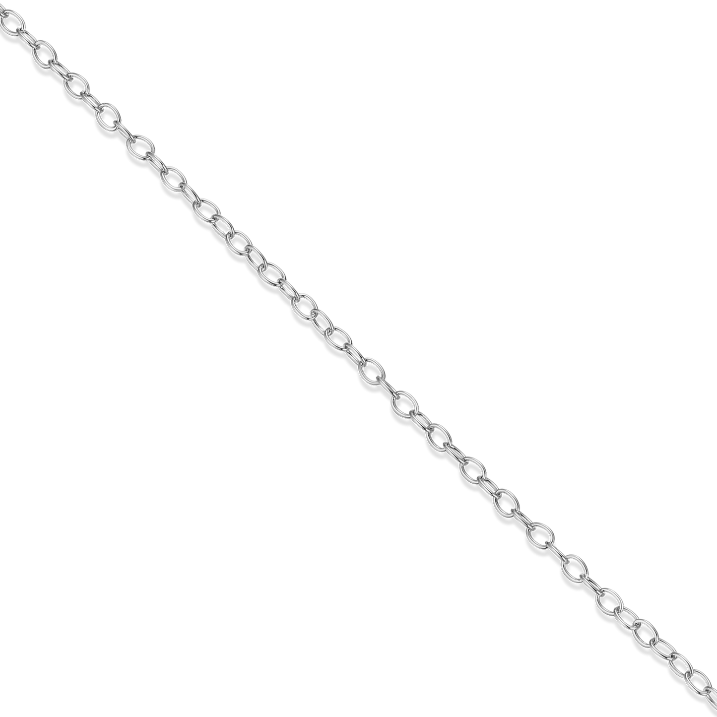 14+2" Cable Chain in Rhodium-Plated Sterling Silver | M by Monte Luna