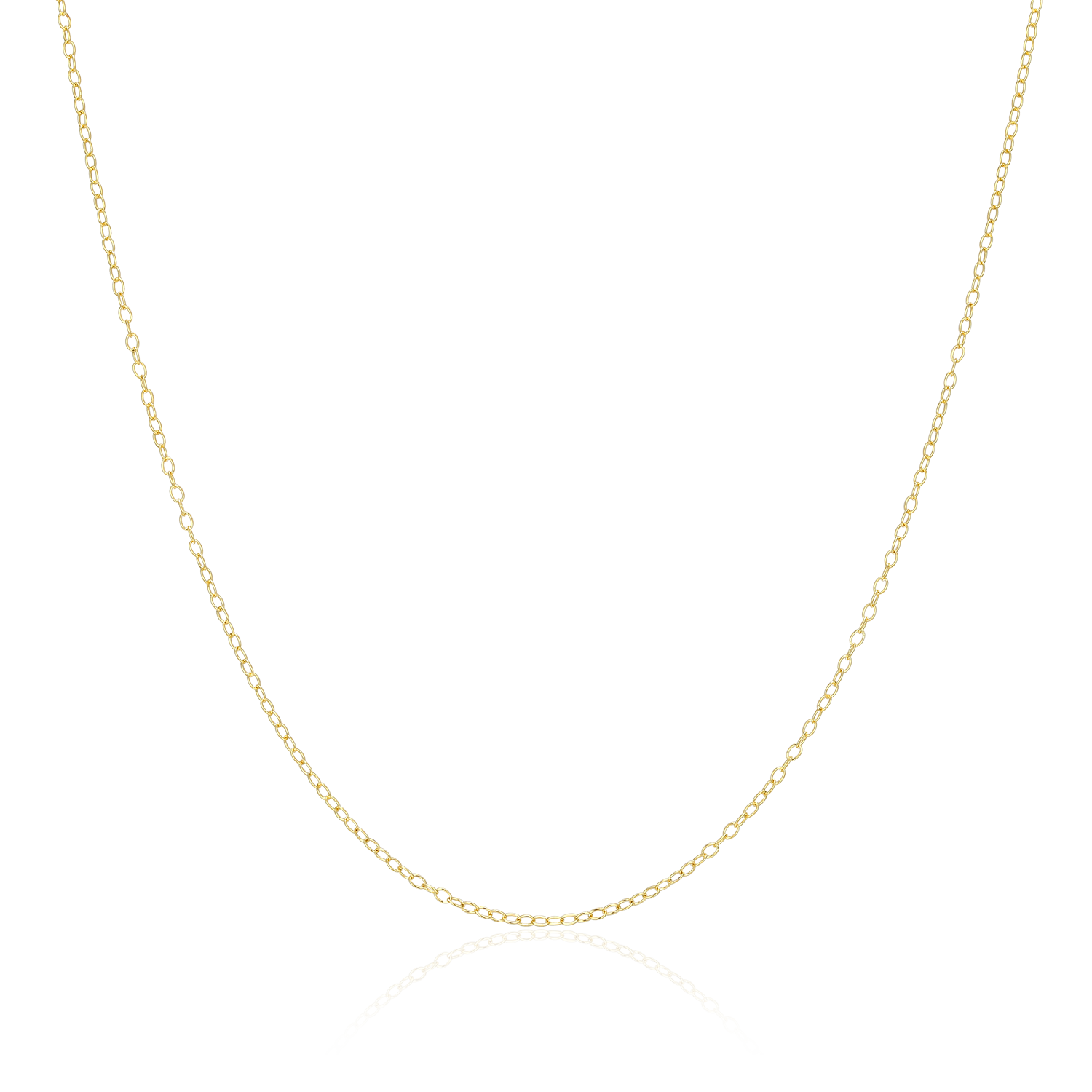 14+2" Cable Chain in 14K Yellow Gold-Plated Sterling Silver | M by Monte Luna