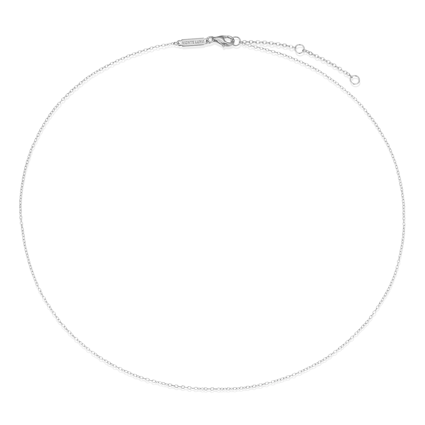 18+2" Cable Chain in Rhodium-Plated Sterling Silver | M by Monte Luna