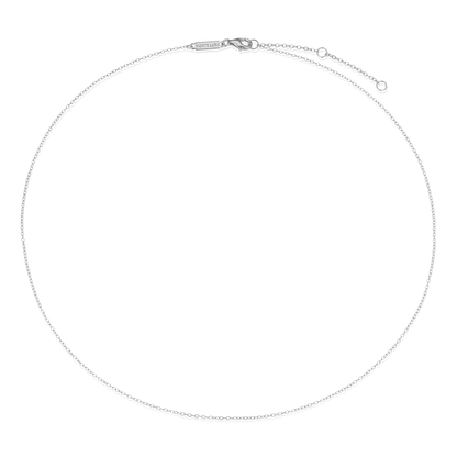 18+2" Cable Chain in Rhodium-Plated Sterling Silver | M by Monte Luna