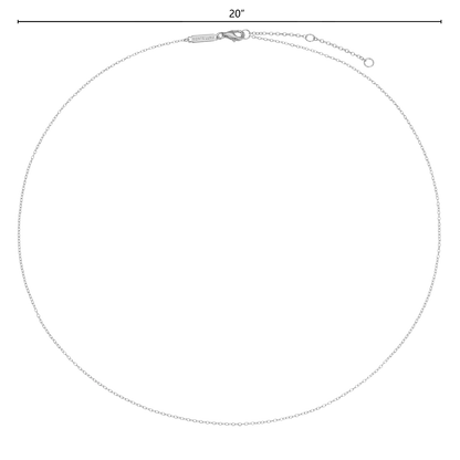 20+2" Cable Chain in Rhodium-Plated Sterling Silver | M by Monte Luna